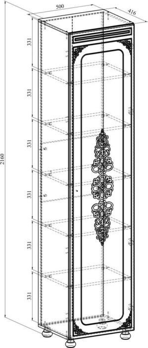 Шкаф с зеркалом Ассоль АС-532К