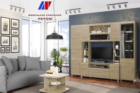 Модульная гостиная Мелисса 2 гикори джексон светлый